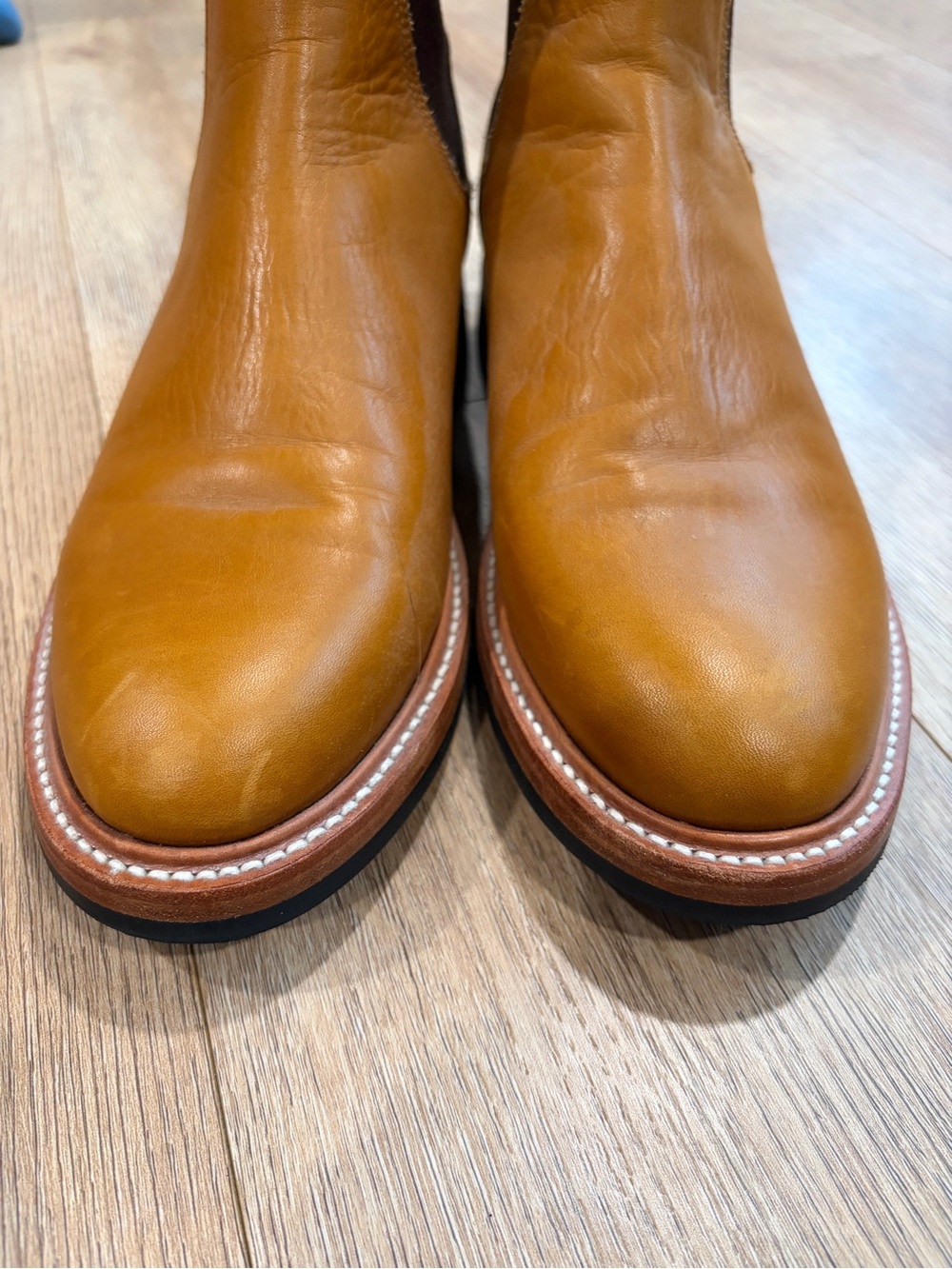 Taylor Stitch The Ranch Boot Whiskey Leather Chelsea Boots Vibram Men’s 10.5 - Picture 3 of 9